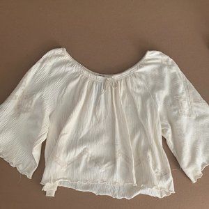 Free People Blouse with Lace Detailing